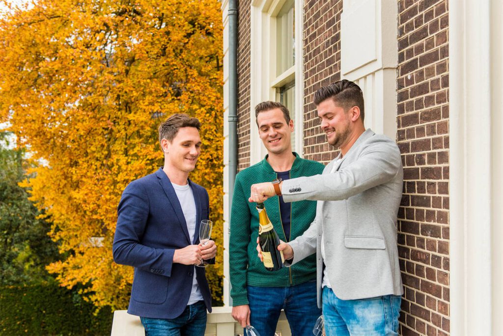 Champagne bij de start van mijn Linku carrière